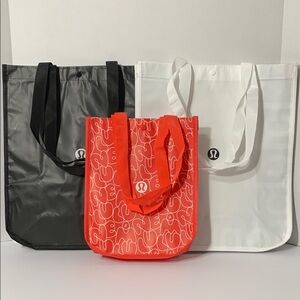 lululemon athletica Black and Red Tote Bag